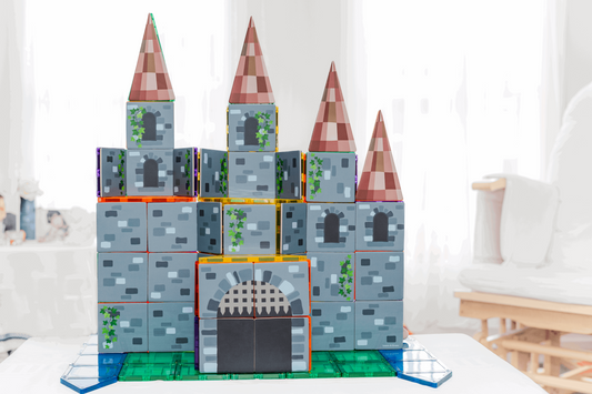 Learn & Grow Toys - Magnetic Tile Topper - Castle Pack (40 Piece)