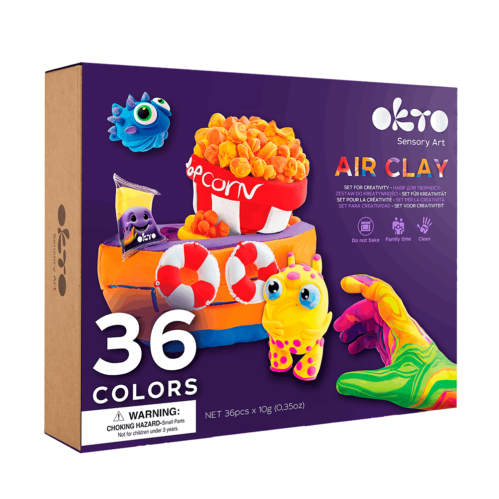 Okto - Sensory Art: 36 Colors Air Clay Creativity Set