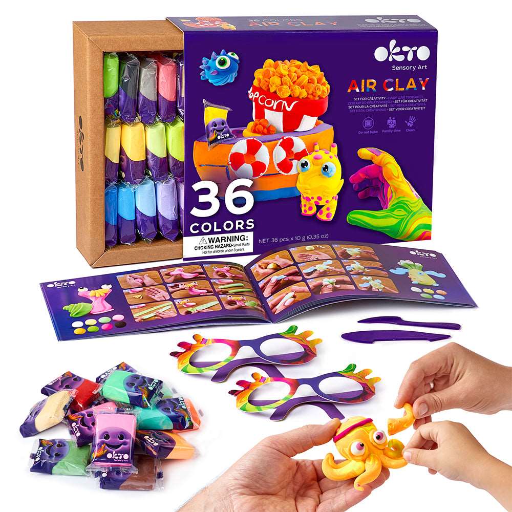 Okto - Sensory Art: 36 Colors Air Clay Creativity Set