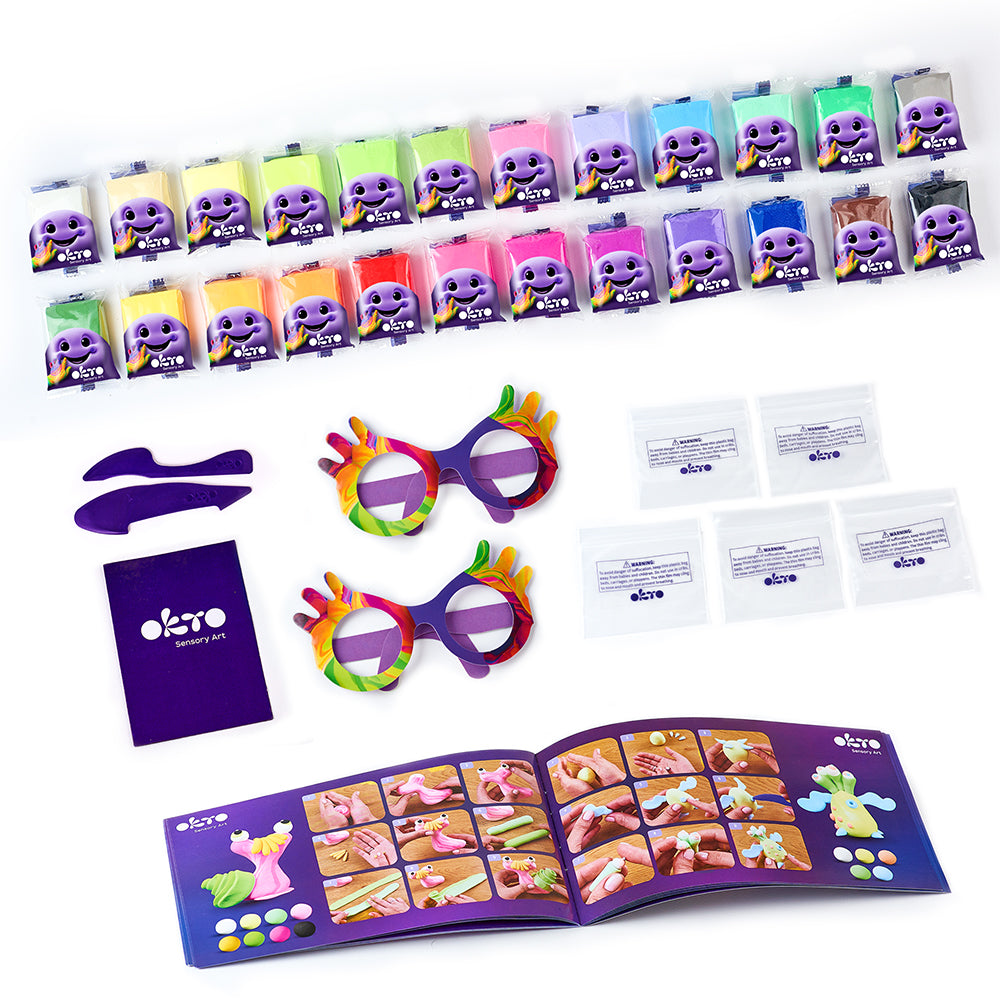 Okto - Sensory Art: 24 Colors Air Clay Creativity Set