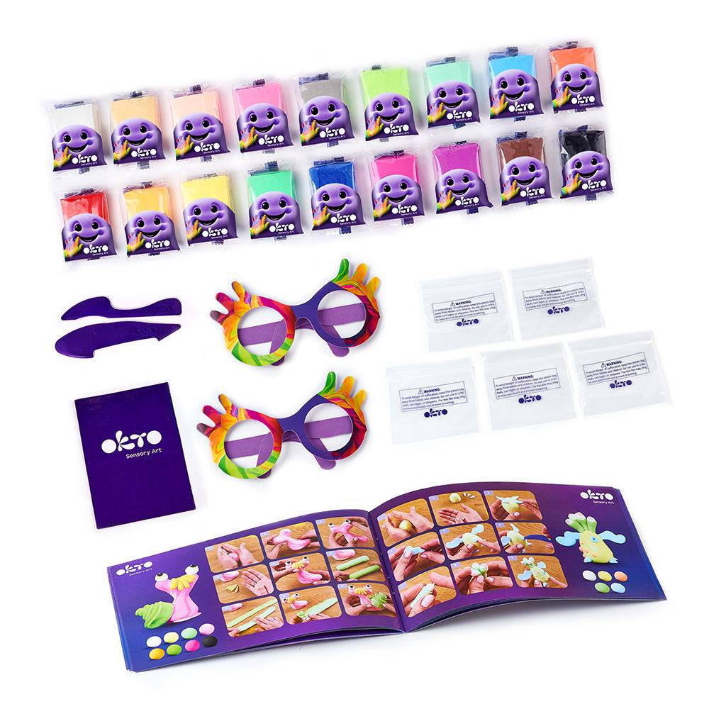 Okto - Sensory Art: 18 Colors Air Clay Creativity Set