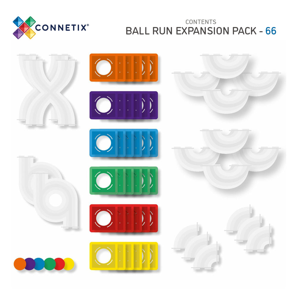 CONNETIX - Rainbow Ball Run Expansion Pack 66 pc