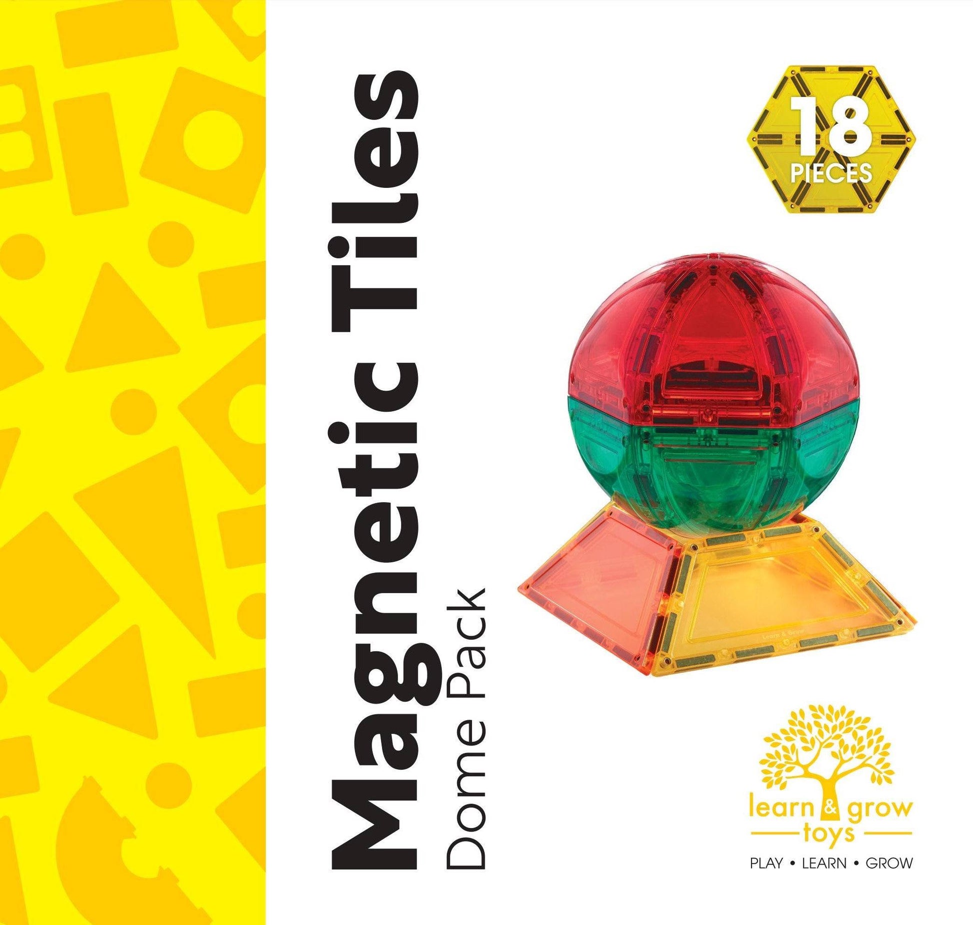 Learn & Grow Toys - Magnetic Tiles – Dome Pack (18 Piece)