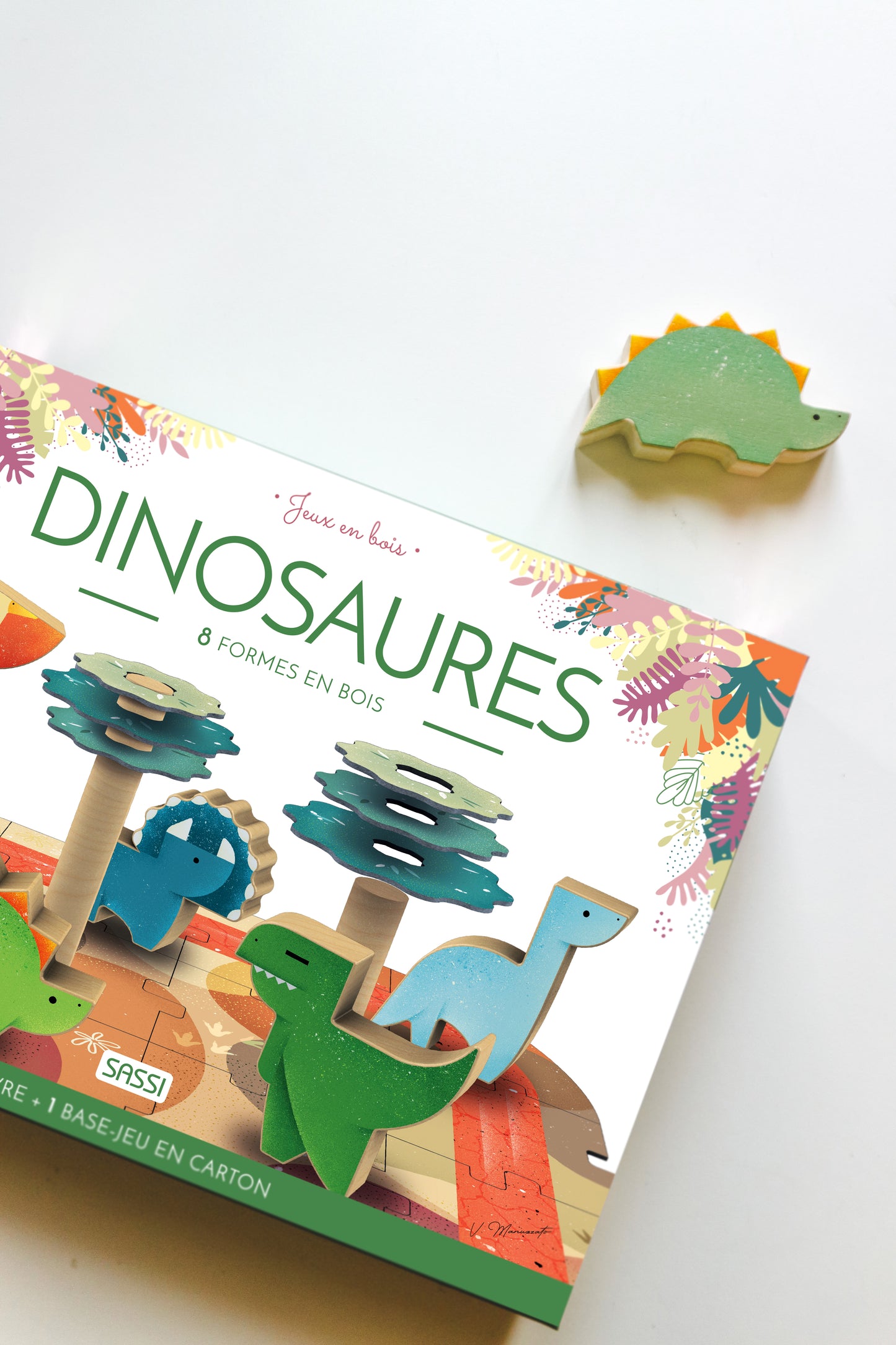 Sassi - Puzzle, Book and Wooden Dinosaurs