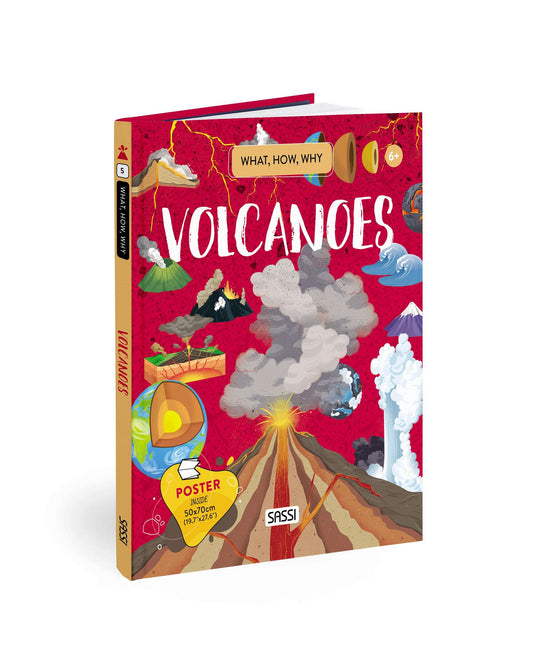 Sassi - What How Why Volcanoes - Book and Poster