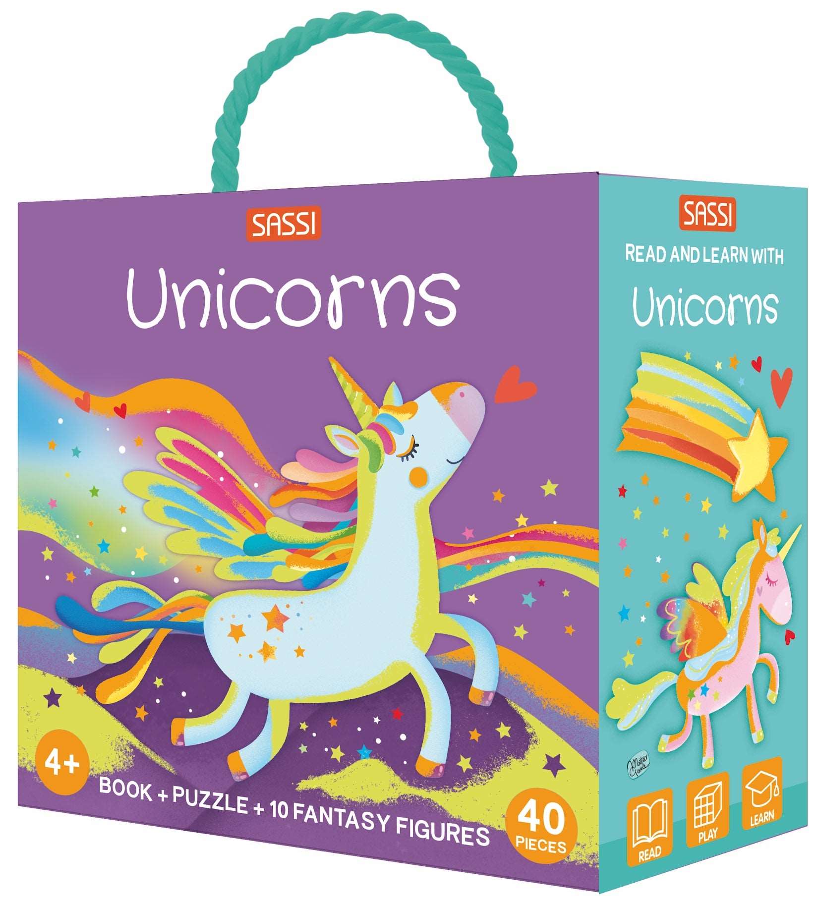 Sassi - Unicorn - 3D Puzzle and Book Set