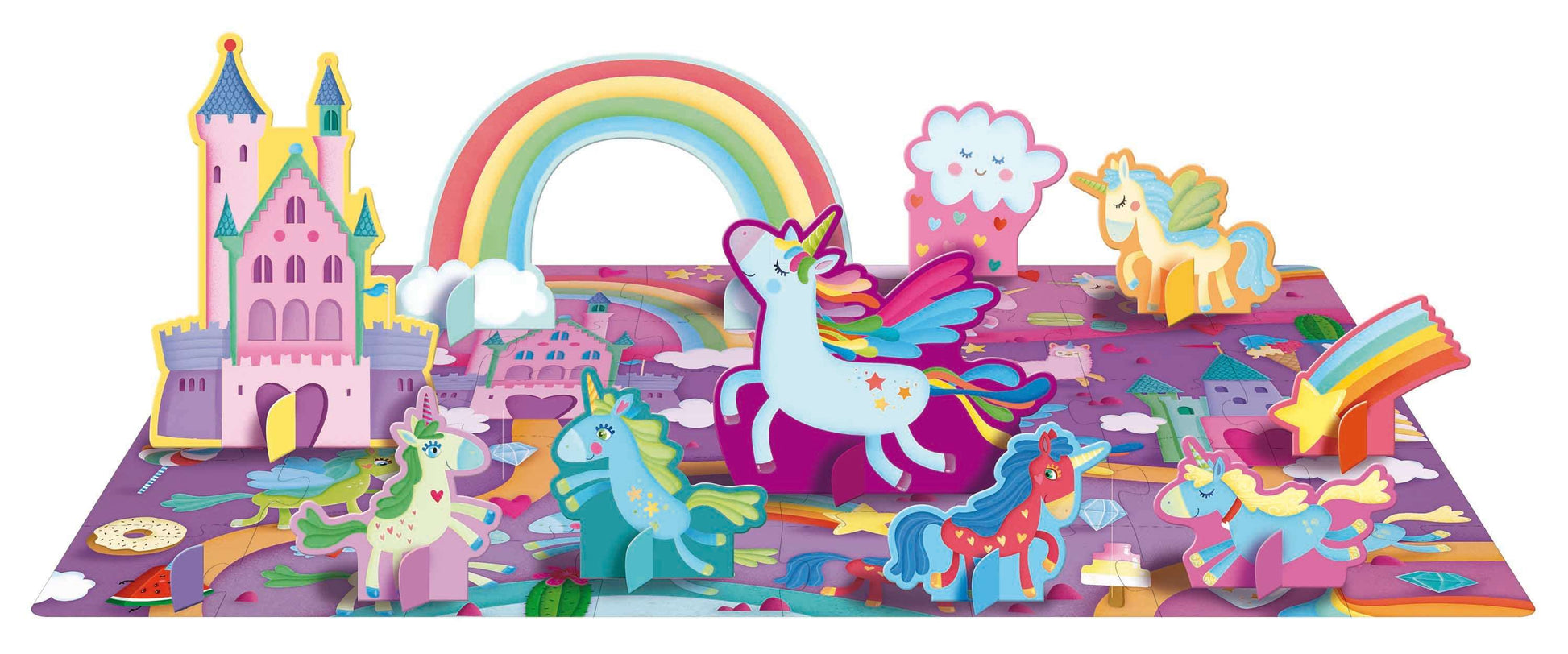 Sassi - Unicorn - 3D Puzzle and Book Set