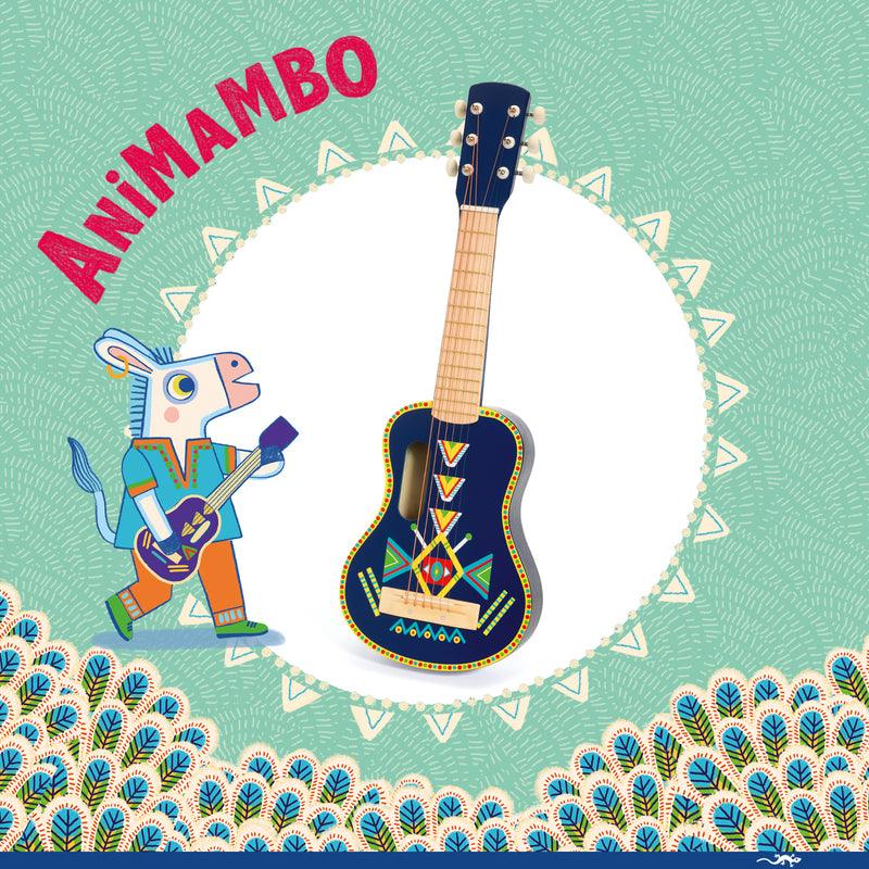 Animambo Guitar with 6 Metallic Ropes - Toy Wonder