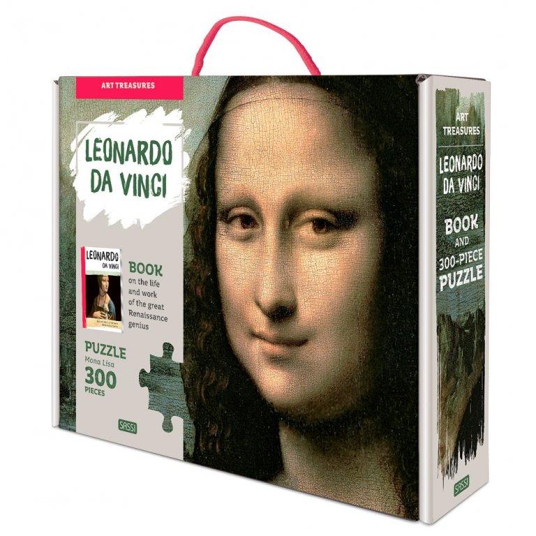 Sassi Leonardo da Vinci Mona Lisa 300 Puzzle & Book Set - Toy Wonder