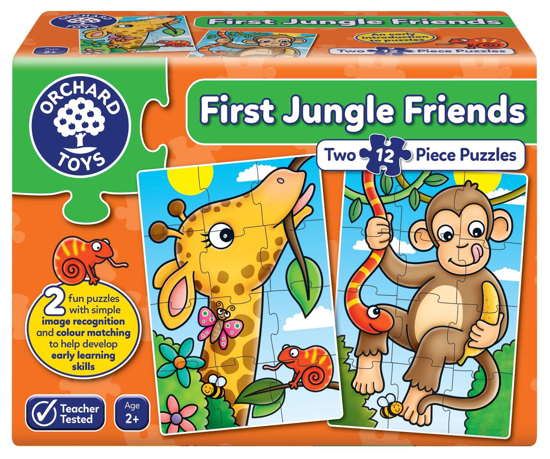 Orchard Jigsaw - First Jungle Friends 2 x 12pc