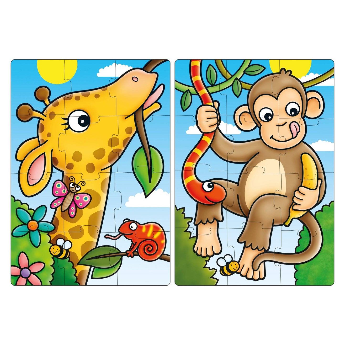 Orchard Jigsaw - First Jungle Friends 2 x 12pc